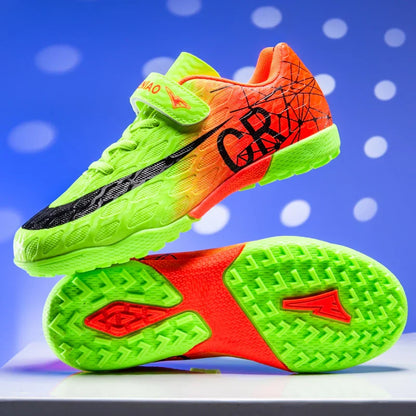 Kids Sport Football Shoes For Boys Indoor Turf Training Outdoor Fast Hall Childrens Soccer Shoes Light Football Boots Sneakers