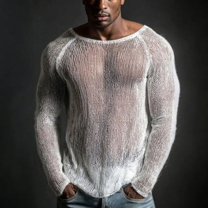Men's Sexy Casual T-Shirt Breathable Raglan Long Sleeve Top Soft Lightweight Streetwear Fashion Basic High Quality Tee Shirt