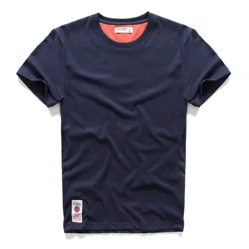 Men's Solid T-shirt Cotton t shirt Men Causal O-neck Basic Tshirt Male High Quality Classical Tops