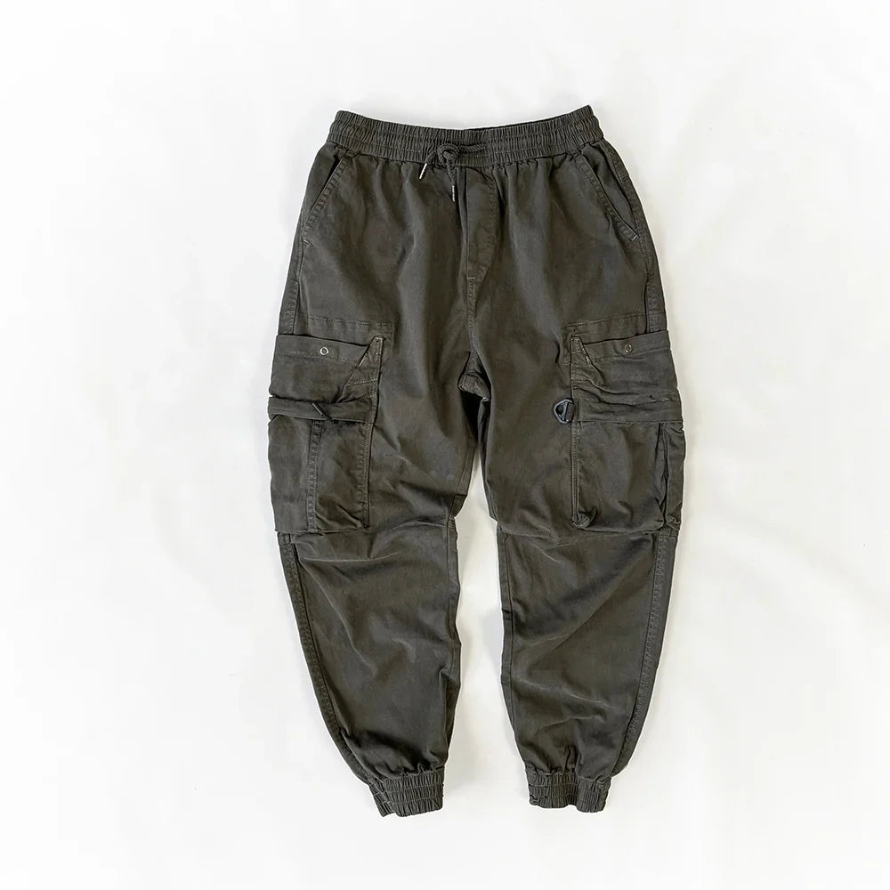 American Vintage Functional Cargo Pants Men Clothing High Quality Khaki Casual Jogging Pants Harajuku Tactical Joggers Trousers