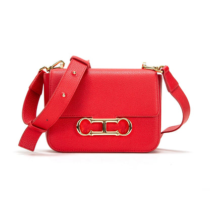 Women's Saddle Bag 2024 Autumn/Winter New Black Cow Leather Flip Small Square Bag Simple Commuter Diagonal Cross Bag