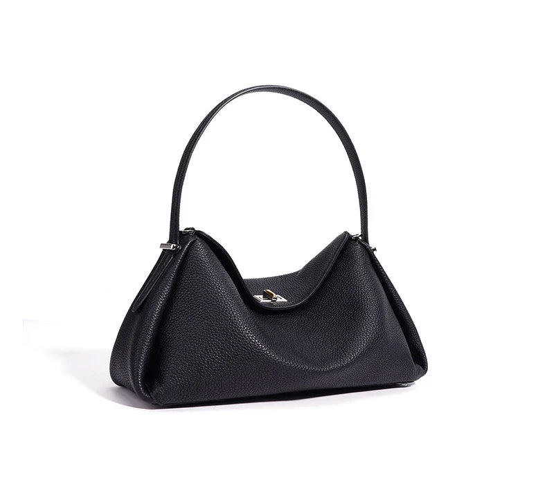 Minimalist Lady Soft Genuine Leather Pillow Crossbody Bag Women's Convertible Shoulder Bags 2026 New Chic Solid Color Handbag