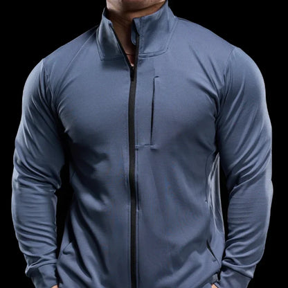 Men Running Jackets Gym Zipper Sport Jacke Jogging Training Quick-drying Fitness Sweatshirt Outdoor Casual Running Sportswear