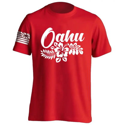 Men's Cotton Shirt OAHU HAWAII SURFING Distressed TShirt Unisex Surf Board Beach Tee Tops Summer Fashion Casual Short Sleeves