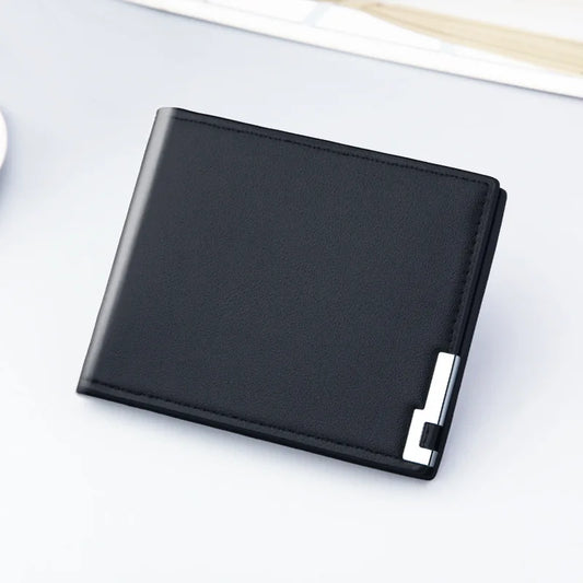 Portefeuilles courts pour hommes Porte-cartes Porte-photo Portefeuille fin pour hommes Imprimé Portefeuille en cuir PU de haute qualité Sac d'argent Nouveau Petit sac à main pour hommes Kpop