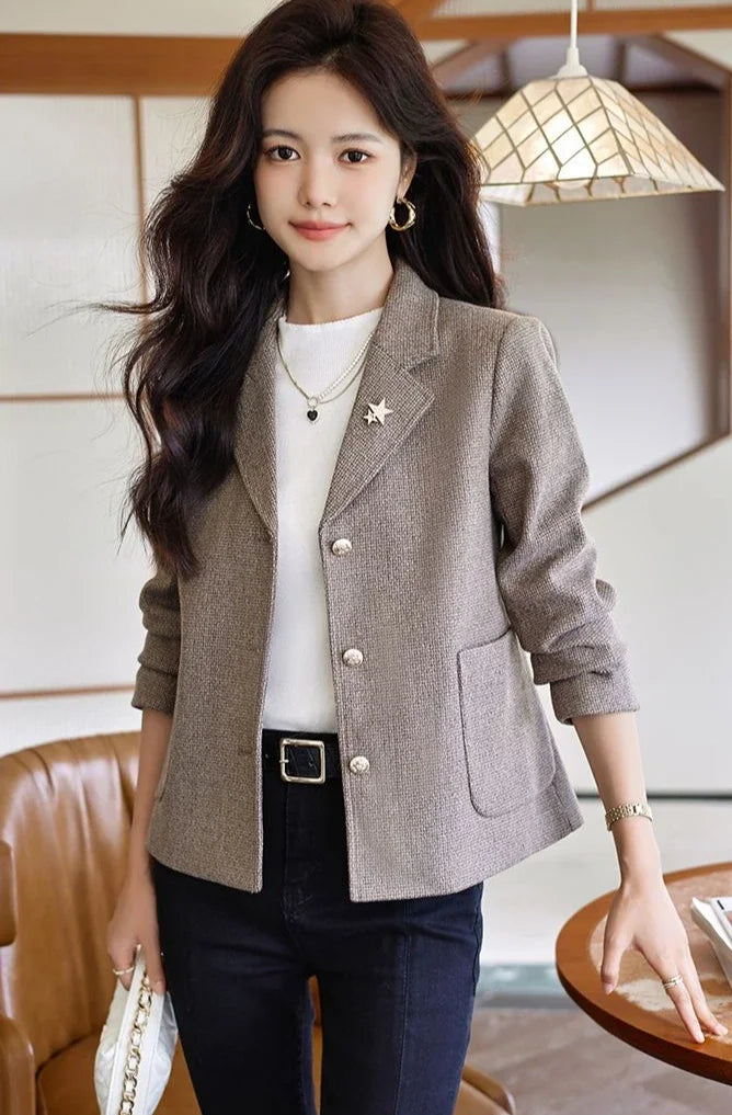 Long Sleeve 2025 New Arrivals Solid Outerwear Casual In Promotion Women's Blazers Korean Fashion Bring Female Coats and Jackets
