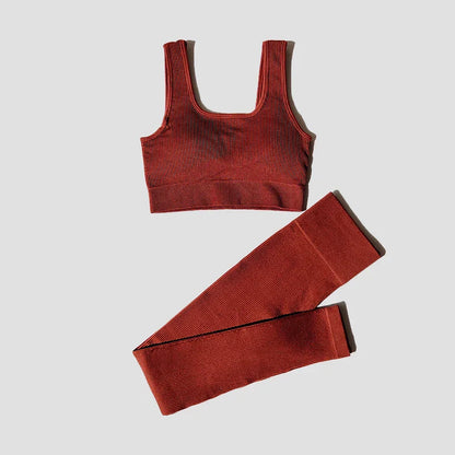 2Pcs Women Sports Set Seamless Yoga Set Fitness Suit Gym Leggings Bra Workout Sportswear  Active Wear Gym Clothing