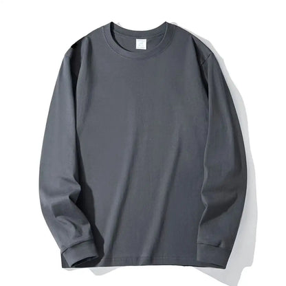 Black White GSM 500g Heavy-duty Pure Cotton T-shirt Thickened Threaded Round Neck Short Sleeves Three Needle Half Sleeve Tees