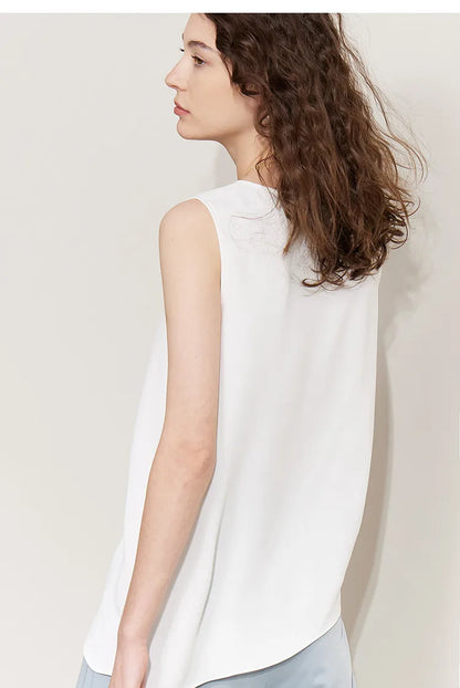 Women's Blouse 2026 Summer New Flowy Chiffon Asymmetric Hem Top Elegant Office Solid Casual V-Neck Shirt For Women 12612025