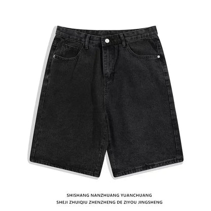 Cowboy shorts with rivet design and street wing pattern fashionable high waisted wide leg pants for Y2K knee length pants