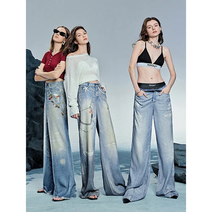 Women Denim Jean 2025 Spring New Long Pants 8518053