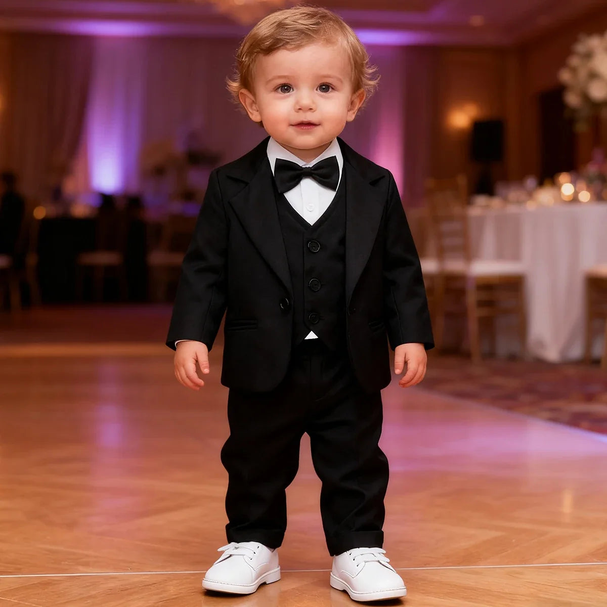 Baby Tuxedo Toddler Suit Infant Boy Easter Church Halloween Wedding Birthday Party Gift Ring Bearer Photography Outfit Set