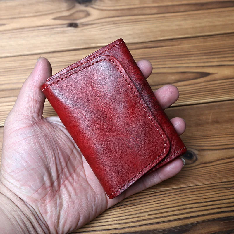 Retro Leather Men's Card Pack Natural Cowhide Change Pack Key Bag Ladies Bank Card Pack Driving License Package