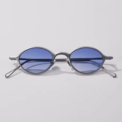 New Top Quality Titanium Summer Women Versatile Oval Sunglasses Outdoor Fashion Beach Driving Sunscreen UV400 Men Sun Glasses
