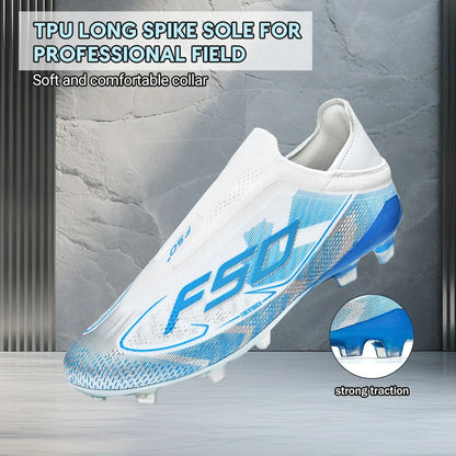 Classic Style AG FG football shoes PU Fabric Ventilated Upper TPU Wearproof Outsole Unisex Kids Outdoor Football Shoes