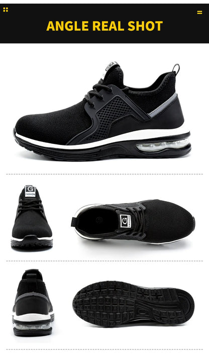 Steel Toe Safety Shoes Men Puncture Resistant Men's Work Shoes Lightweight Men Shoes Safety Bootss Men's Sports Shoes