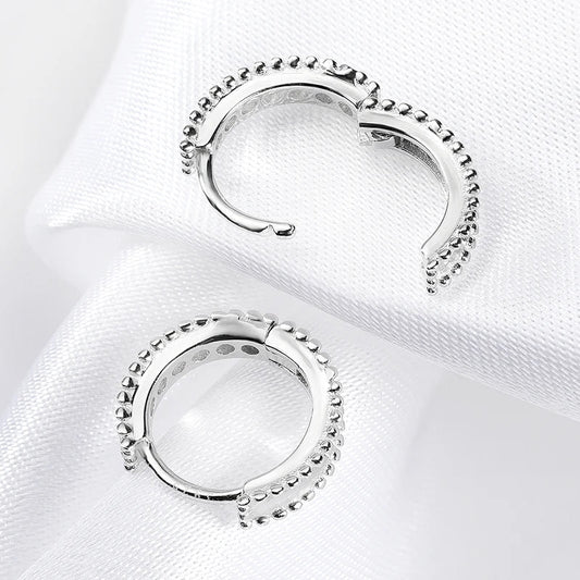D Color 0.14ct Moissanite Hoop Earring for Women Simulation Diamonds Earring S925 Silver  Wedding Birthday Valentine Gift