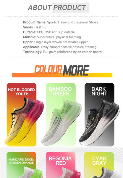 Nylon Carbon Plate Professional Marathon Running Racing Shoes for Man Light Rebound Track Field Women Sneakers  ﻿