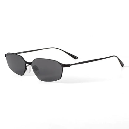 Fashion New Polygon Pure Titanium Outdoors Sun Protection Sunglasses High-quality Ultra Light Frame Support Prescription Lenses