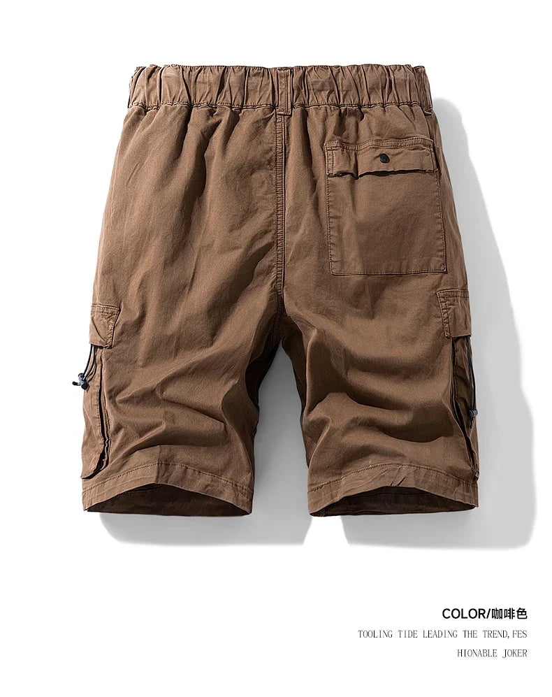 Men Multi Pocket Loose Cargo Pants Men Thin Breathable Casual Outdoor Male Shorts Men Summer Shorts New Trendy Sports Shorts