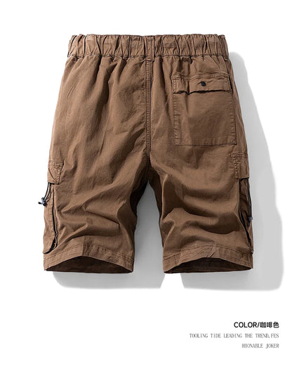 Men Multi Pocket Loose Cargo Pants Men Thin Breathable Casual Outdoor Male Shorts Men Summer Shorts New Trendy Sports Shorts