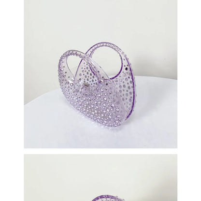 Fashion Women Diamond Handbags and Purses Transparent Acrylic Luxury Party Prom Evening Bag Casual Bling Bling Clear Clutch
