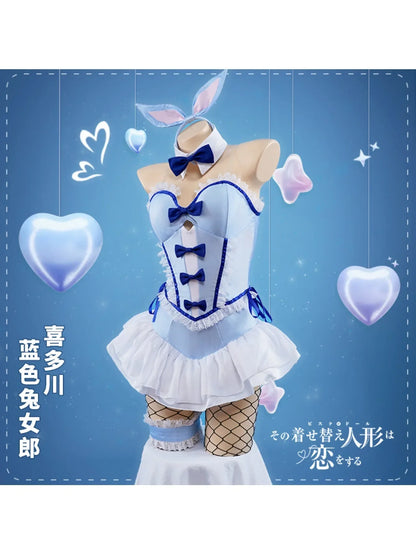Anime New Kitagawa Marin Blue Bunny Girl My Dress-Up Darling Marin Kitagawa Bunny Girl Cosplay Costumes Role Play Cosplay Outfit