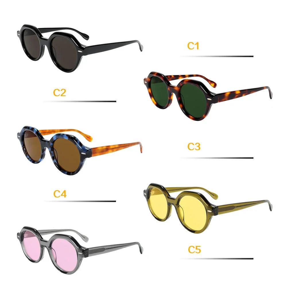 Lightweight Comfortable Acetate Sunglasses Anti Glare UV400 Non Polarized Retro High Quality Sun Glasses