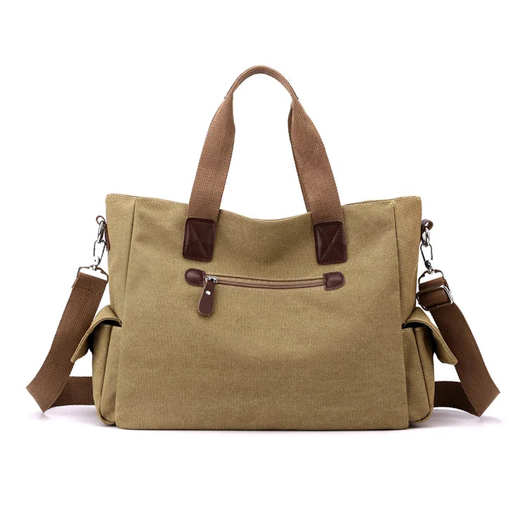 Canvas Retro Crossbody Bag, Handbag Commuting Bag, Shoulder Bag, Work Bag, Large Capacity Handbag