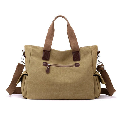 Canvas Retro Crossbody Bag, Handbag Commuting Bag, Shoulder Bag, Work Bag, Large Capacity Handbag