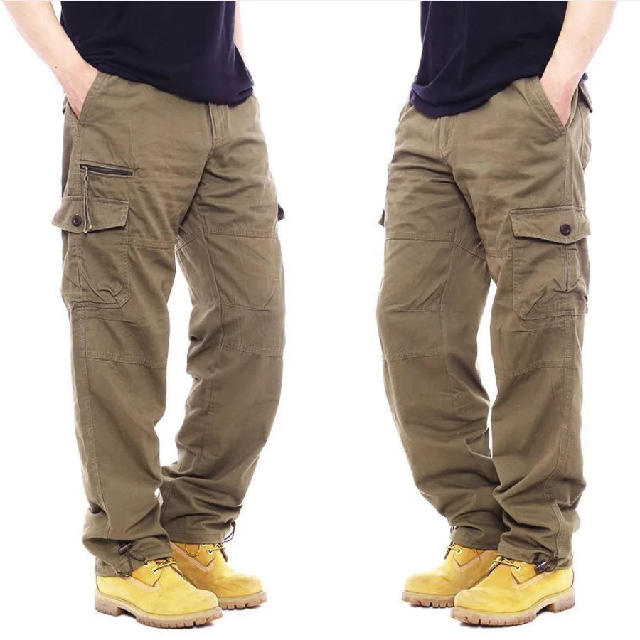Men's Tactical Trousers Large Size Loose Casual Pants Running Overalls Men's Sweatpants Sports Hiking Outdoor Clothes Work Pants