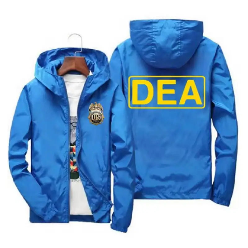 DEA High Quality Men's Thin Coat 2024 Spring Autumn Men's Casual Outerwear Printed Jacket Windbreaker Coat