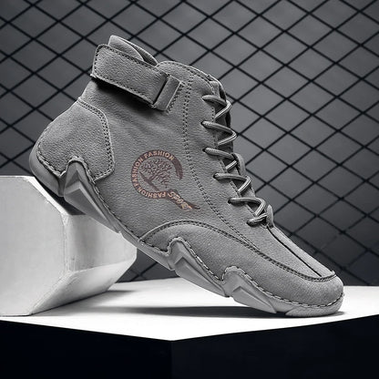 Winter Men Boots Suede Leather With Fur Ankle Boots Men Leisure Boots Keep Warm Western Boots Men Casual Sneakers Bota Masculina
