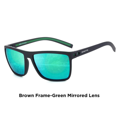Retro Polarized Sunglasses for Men Lightweight TR90 Frame UV400 Protection Square Sun Glasses Night Vision Goggles
