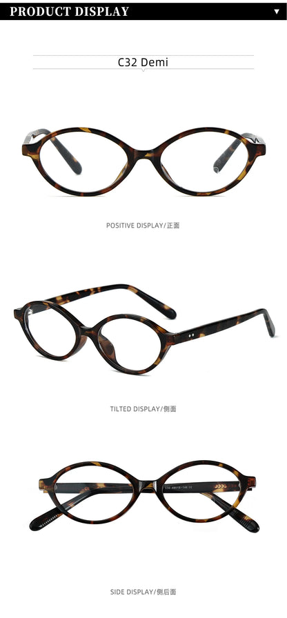 Simple Geometric Oval Small Frame Retro Design Women's Polarized Sunglasses UV Protection Customizable Prescription K9142