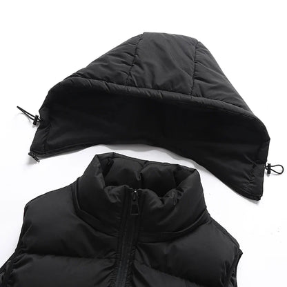 Mens Vest Jacket Warm Sleeveless Jackets Winter Waterproof Zipper Coat Autumn Stand-up Collar Casual Waistcoat Brand Clothing