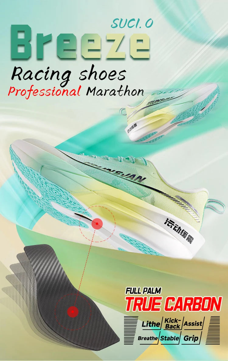 Full Plam Carbon Plate Trail Running Shoes Men 2026 High Quality Trendy Shoes New Ultra-light Running Shoes Sports
