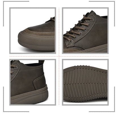 Autumn Winter New Luxury Men's Leather Shoes Comfortable Oxford Fashion Walking Shoes Non-slip Rubber Sole Man Shoes