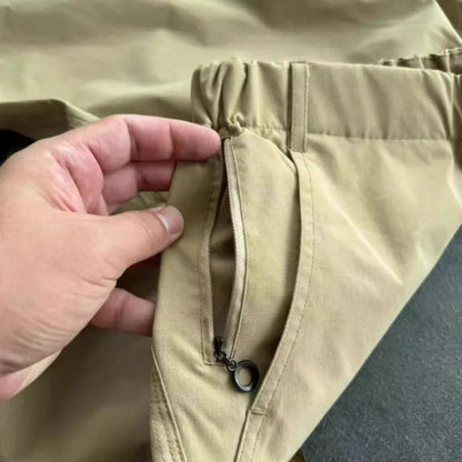 Men's Hiking Pants Waterproof Windproof American Workwear Light Weight Cargo Pants Men Loose Outdoor Trekking Trousers Male