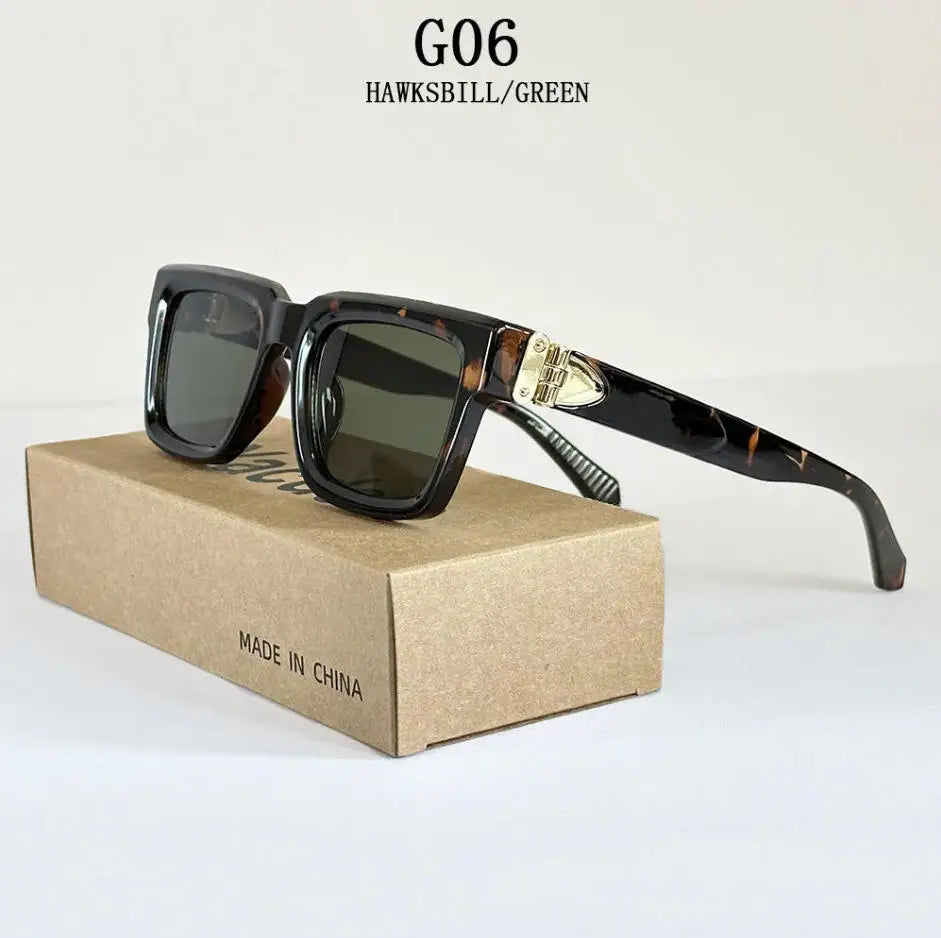 Millionaire Square Sunglass Men Vintage Luxury Sunglasses 2025 Trendy Fashion Glasses Gafas De Sol Hombre Lunette Soleil Femme