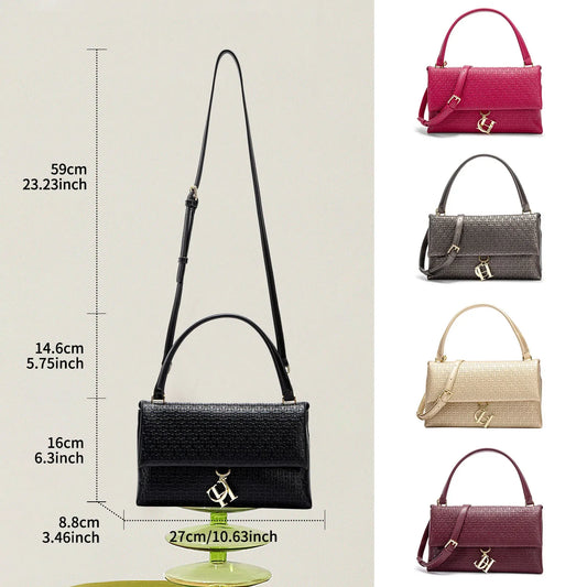 Metal Accessories Solid Color Elegant Simplicity Women's Shoulder Bag Unique Fashion Printed Women's Handbag