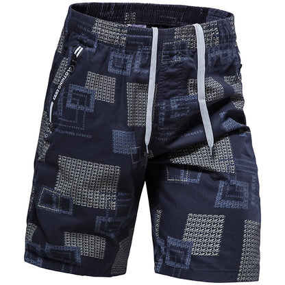 Men Elastic Waist Shorts Loose Fit Casual Sports Jogger Shorts Man Fashion Print Shorts Gym Cool Board Shorts