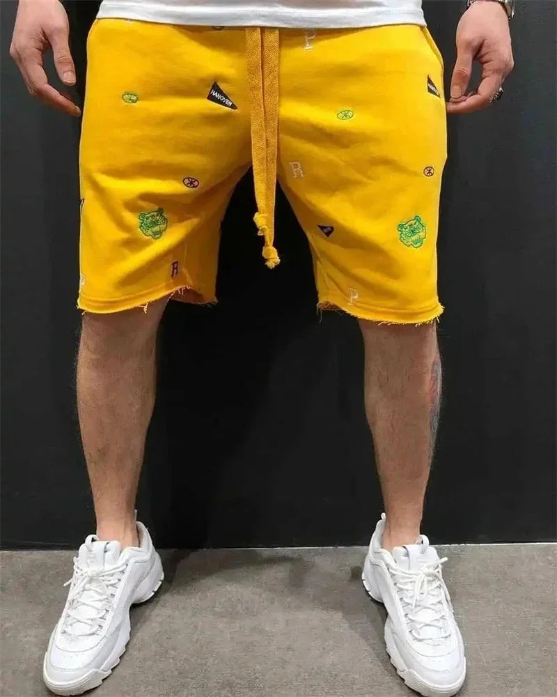 2026 New Spring Summer Men Cargo Shorts Relaxed Fit Breeches Bermuda sports Short Pants cotton Embroider Shorts Men's sweatpants