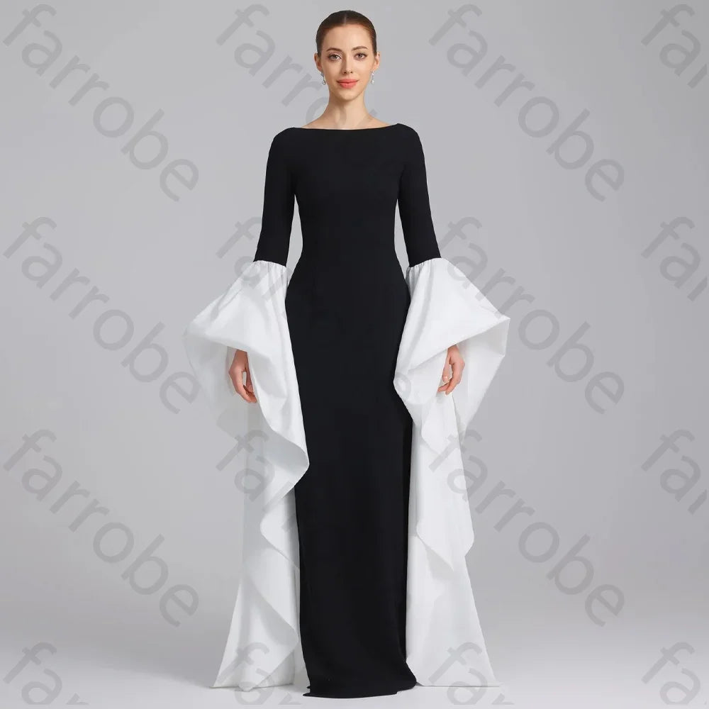 Customized Fitted Gown with Extra Long Sleeves A-Line Evening Dresses Formal Exquisite High Quality Prom Party Gowns for Women