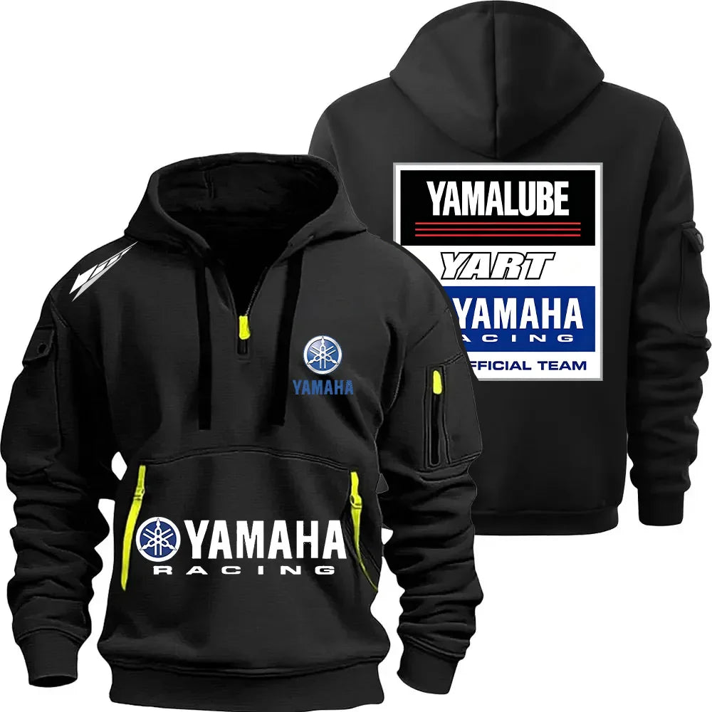 YART Logo Motorcycle Racing Team 2026 New Men's Multi Pocket Half Zipper Women's Fashion Sports Hoodie