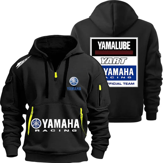 YART Logo Motorcycle Racing Team 2026 New Men's Multi Pocket Half Zipper Women's Fashion Sports Hoodie