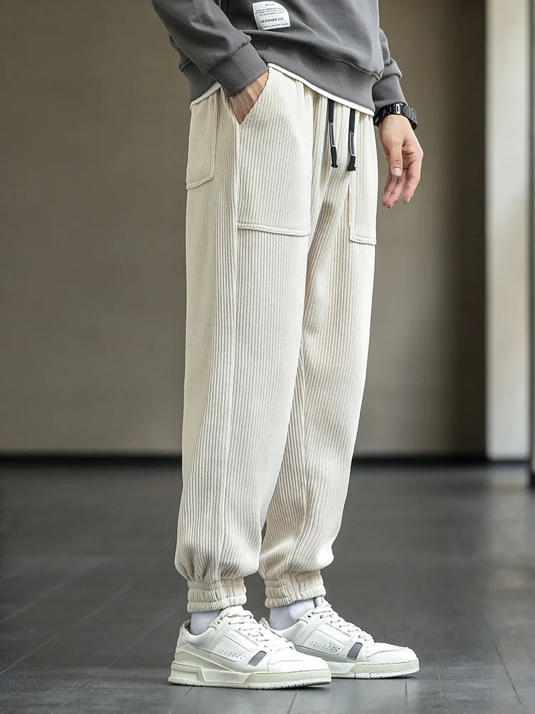 Pants Men Loose Fit Baggy Sweatpants Casual Fashion Streetwear Trend Autumn Winter Harem Joggers Trouser Male Plus SIze