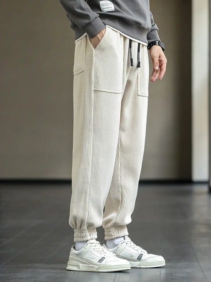 Pants Men Loose Fit Baggy Sweatpants Casual Fashion Streetwear Trend Autumn Winter Harem Joggers Trouser Male Plus SIze