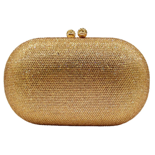 Middle East Diamond Embellished Evening Bag Pure Color Rhinestone Women's Clutch Handbag Polyester Daily Match Magnetic Buckle