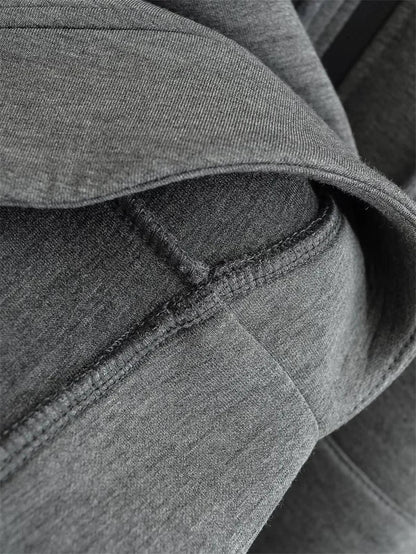Winter New Women's Zipper Hoodie High Street Unisex style Double Pockets Oversize Loose Sweatshirts Outerwear Top